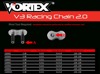 V3 Chain & Sprocket Kit Black SX Chain 520 15/45 Black Steel - For 96-03 Kawasaki ZX7R