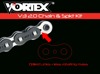 V3 Chain & Sprocket Kit Black SX Chain 520 14/42 Black Steel - For 98-06 Honda CB600F/599