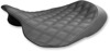 Renegade Lattice Stitched Solo Seat Black Gel - For Harley FLH FLT