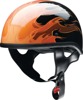 Z1R CC Beanie Hellfire Helmet XS Orange/Black Unisex - Half face helmet in Hellfire graphic