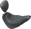 Tripper Diamond Wide Solo Seat w/Backrest - For 18-19 HD FLSL