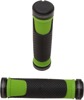 Fluorescent Green & Black 997 Lock-On Open End Locking ATV Grips w/ End Plugs - Also fits Watercraft & MTB