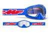 FMF PowerBomb OTG Rocket Goggles Blue Clear Lens - Over-the-glasses goggles with clear lens