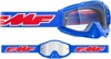 FMF PowerBomb OTG Rocket Goggles Blue Clear Lens - Over-the-glasses goggles with clear lens