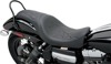 Predator Flame Stitched 2-Up Seat Black Low 3/4" - For 06-17 HD Dyna