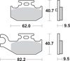 Sintered Brake Pads - For 816Si Race Brake Pads Sbs