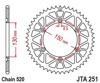 Blue Aluminum Rear Sprocket - 49 Teeth 520 Pitch