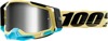 Racecraft 2 Adult Airblast / Black / Blue / Tan Goggles - Silver Mirrored Lens