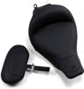 Wide Smooth Naugahyde Solo Seat w/Backrest - For 97-07 Harley FLHT FLTR