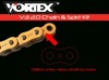 V3 Chain & Sprocket Kit Gold SX Chain 520 15/46 Black Steel - For 09-15 Suzuki SFV650 Gladius