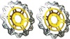 Front VEE Brake Rotors - Gold - VEE Style Brake Rotor - Gold Center Front Set