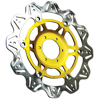 Front VEE Brake Rotors - Gold - VEE Style Brake Rotor - Gold Center Front Set