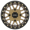 MR406 UTV Beadlock 14x10 5+5/-2mm 4x156 132mm CB Bronze w/MT Blk Ring Wheel