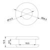 Pair of Mounting Grommets - 1/2" I.D. For 3/4" Hole