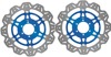 Front VEE Brake Rotors - Blue - VEE Style Brake Rotor - Blue Center Front Set