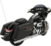 Dual Chrome 3.5" Slip On Exhaust Slash-Down - For 17-21 Harley Touring