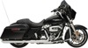 Dual Chrome 4" Slip On Exhaust Slash-Down - For 17-21 Harley Touring