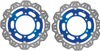 Front VEE Brake Rotors - Blue - VEE Style Brake Rotor - Blue Center Front Kit