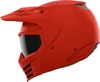 ICON Elsinore Monotype Helmet Red Matte 3XL - Modular off-road helmet with fog-free shield