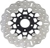 10 Button Contour Floating Rear Brake Rotor - Black Chrome Center