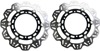 Front VEE Brake Rotors - Black - VEE Style Brake Rotor - Black Center Front Set