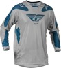 Fly Racing Kinetic Mesh Sym Jersey Grey/Blue 2X - Men's jersey in Grey/Blue, size 2X-Large