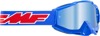 FMF Youth PowerBomb Rocket Goggles Blue Mirror Lens - Mirrored youth goggles with blue lens