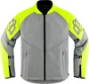 ICON Mesh AF Jacket Hi-Vis Yellow/Gray Men's Small - Durable mesh sport jacket for street riding