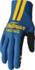 Thor Mainstay Gloves Men's XS Black/Navy/Yellow - MX gloves for off-road riding