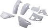 All White Plastics Kit - Front & Rear Fender, Shrouds, Number Plate - For 91 YZ250