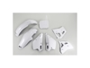 All White Plastics Kit - Front & Rear Fender, Shrouds, Number Plate - For 91 YZ250