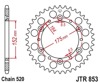 Steel Rear Sprocket - 46 Tooth 520 - For Yamaha ATV & Dirt YZ/WR/TT/IT