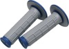 MX Dual Compound Grips Tapered 1/2 Waffle - Grey/ Blue