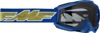 FMF PowerBomb Rocket Goggles Clear Lens Navy/Gold - Clear lens goggles in deep navy/gold