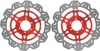 Front VEE Brake Rotors - Red - VEE Style Brake Rotor - Red Center Front Set