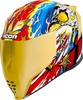 ICON Airflite Freedom Spitter Helmet XS Gold - Full-face helmet with bold graphics