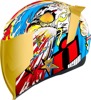 ICON Airflite Freedom Spitter Helmet XS Gold - Full-face helmet with bold graphics