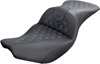 Road Sofa Lattice Stitched 2-Up Seat Black Gel