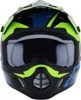 FX-17 Full Face Offroad Helmet Black/Blue/Green Large