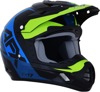 FX-17 Full Face Offroad Helmet Black/Blue/Green Large