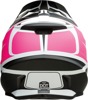 Z1R Rise Flame Helmet Matte Pink/Black 4XL - Off-road helmet with flame graphic