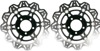 Front VEE Brake Rotors - Black - VEE Style Brake Rotor - Black Center Front Set