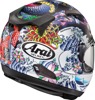 Arai Quantum-X Oriental Helmet Matte Black/Blue M - Full-face helmet with Oriental graphic