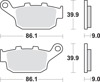 Sintered Brake Pads - 881Ls Sint Brake Pads Sbs