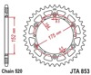 Black Aluminum Rear Sprocket - 46 Teeth 520 Pitch