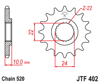 Front Steel Countershaft Sprocket - 16 Tooth 520