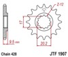 Front Steel Countershaft Sprocket - 14 Tooth 428