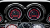 MXV Six-Gauge Chrome Bezel Set Black/Gray - For 04-13 HD FLHT/X FLTR