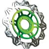 Front VEE Brake Rotors - Green - VEE Style Brake Rotor - Green Center Front Kit