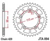 Orange Aluminum Rear Sprocket - 48 Teeth 420 Pitch